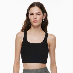 Aritzia Bobaton Sculpted Square Neck Cropped Tank